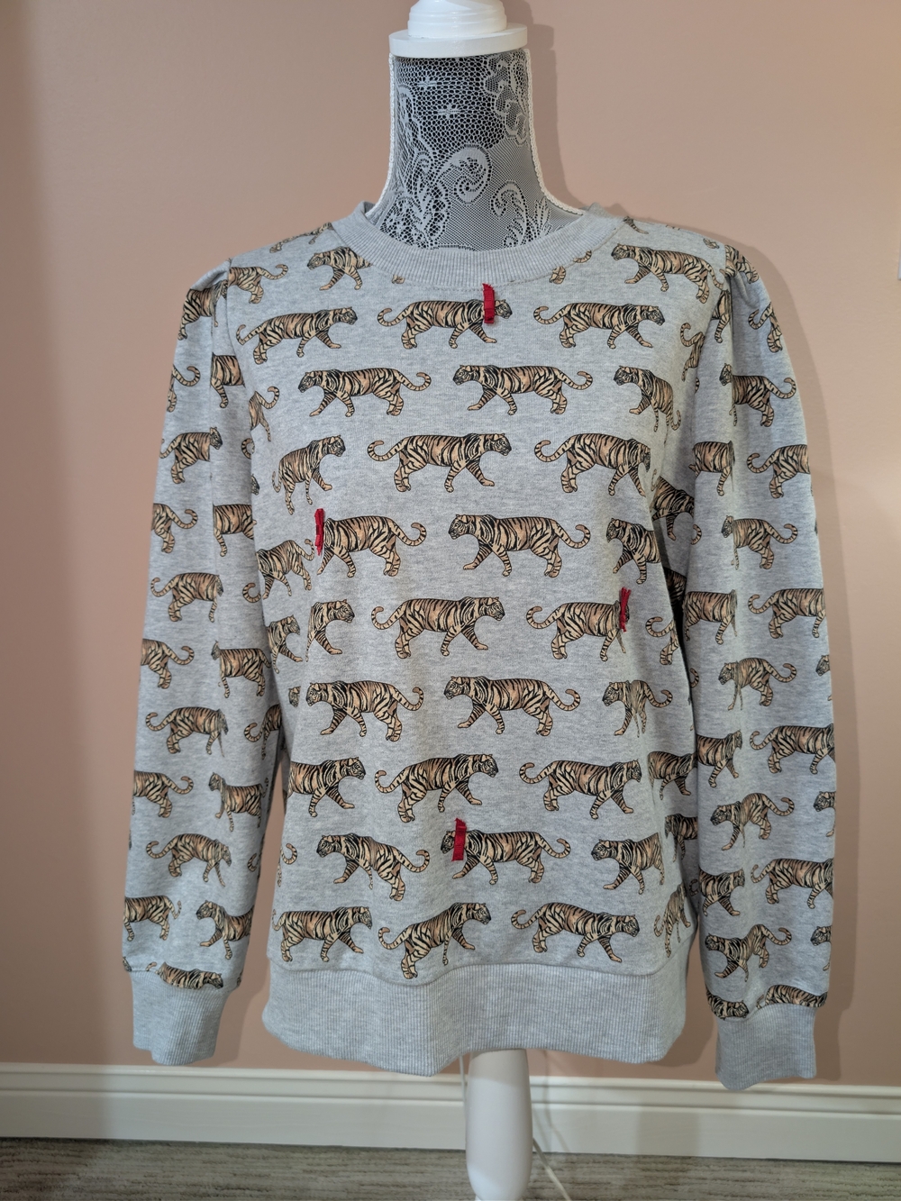 Charter Club NWOT Christmas Tiger Terry Sweater Size L